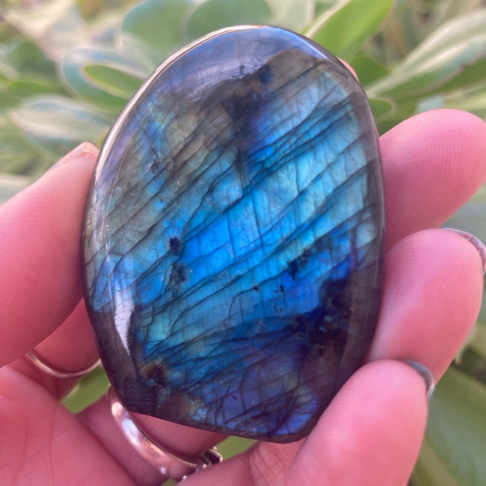 Stunning high grade labradorite free form polished crystal